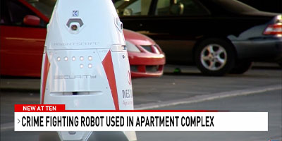 Robocop protects Las Vegas neighborhood